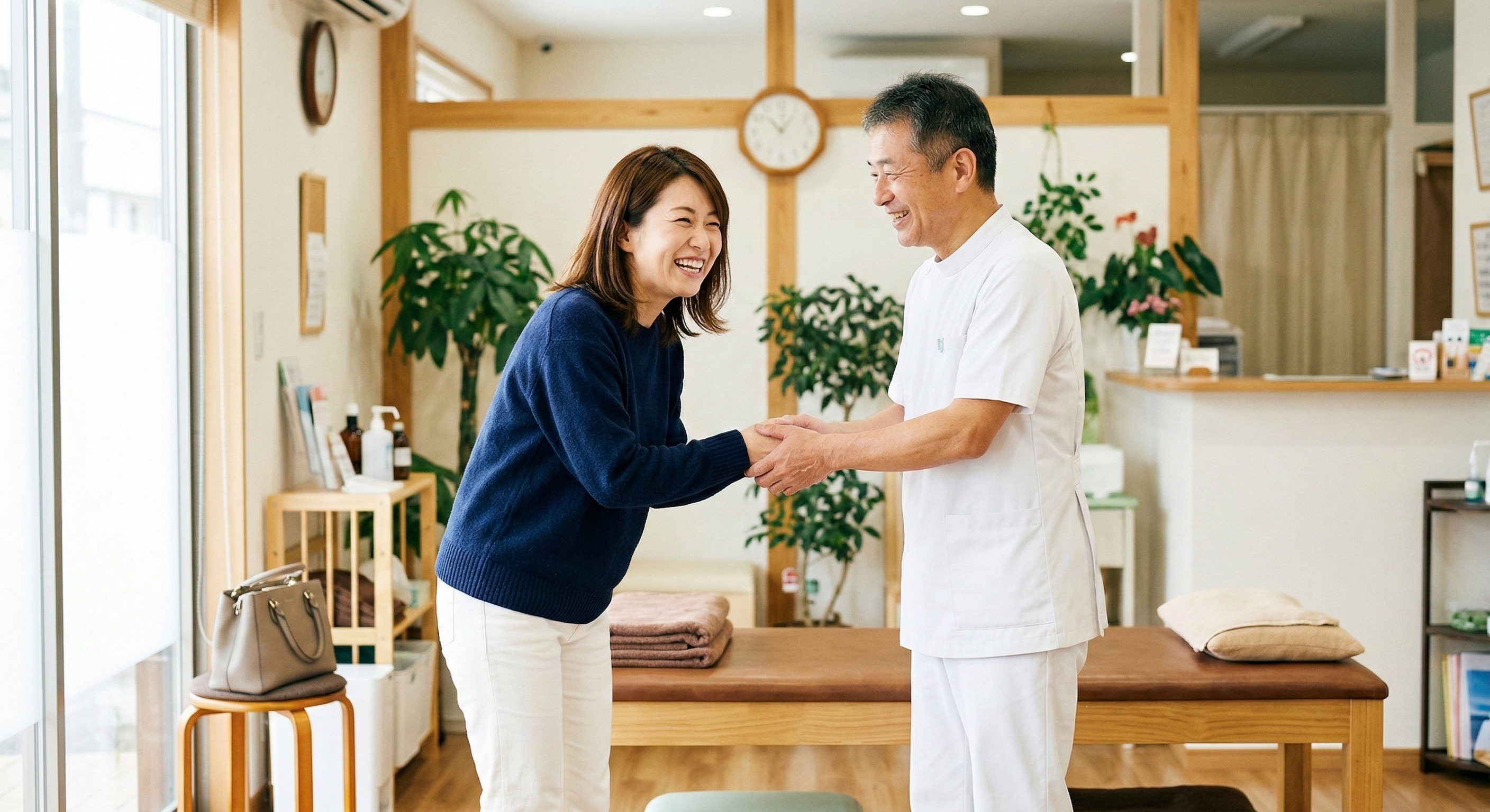 施術に満足する患者